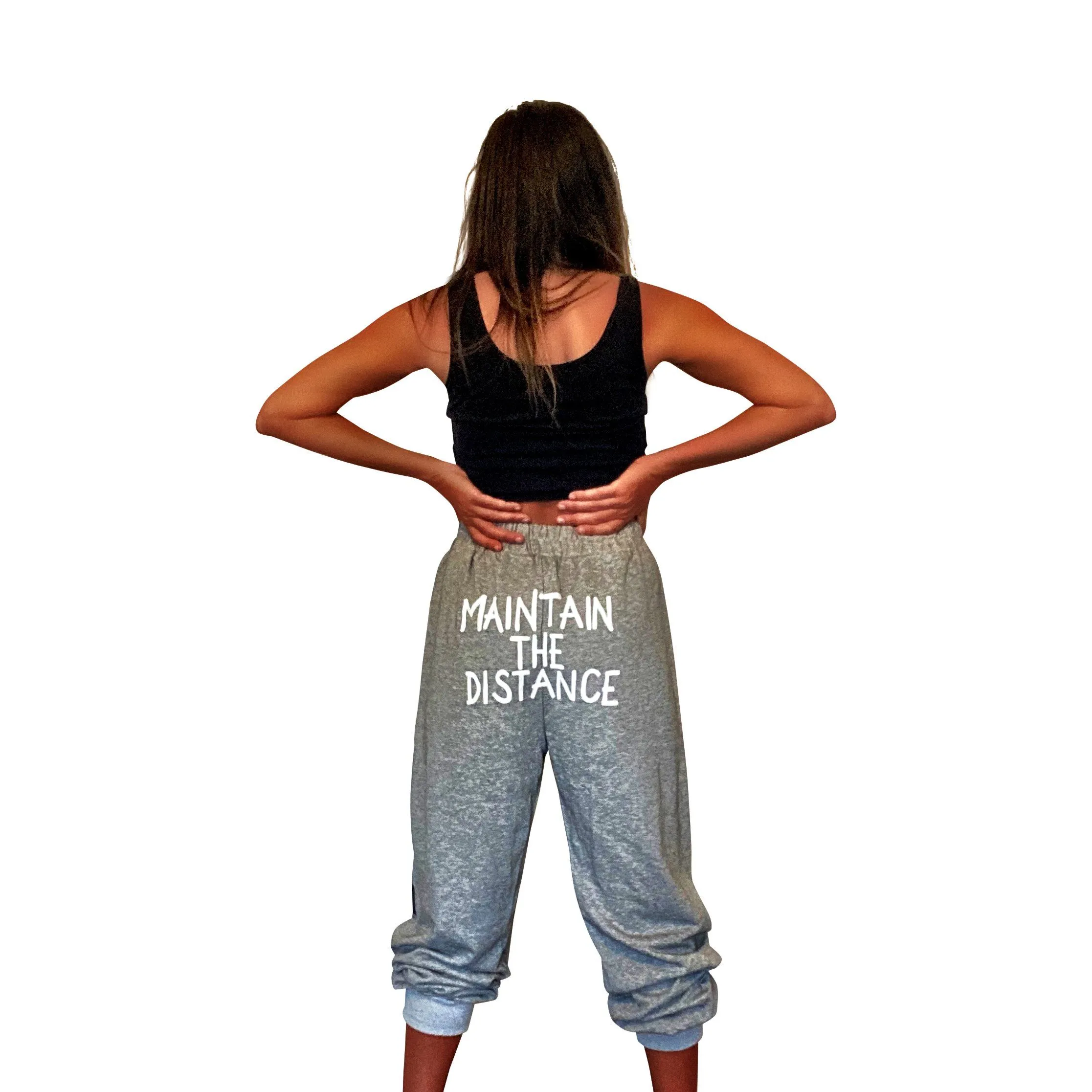 'KEEP YOUR DISTANCE' PAINTED SWEATPANTS