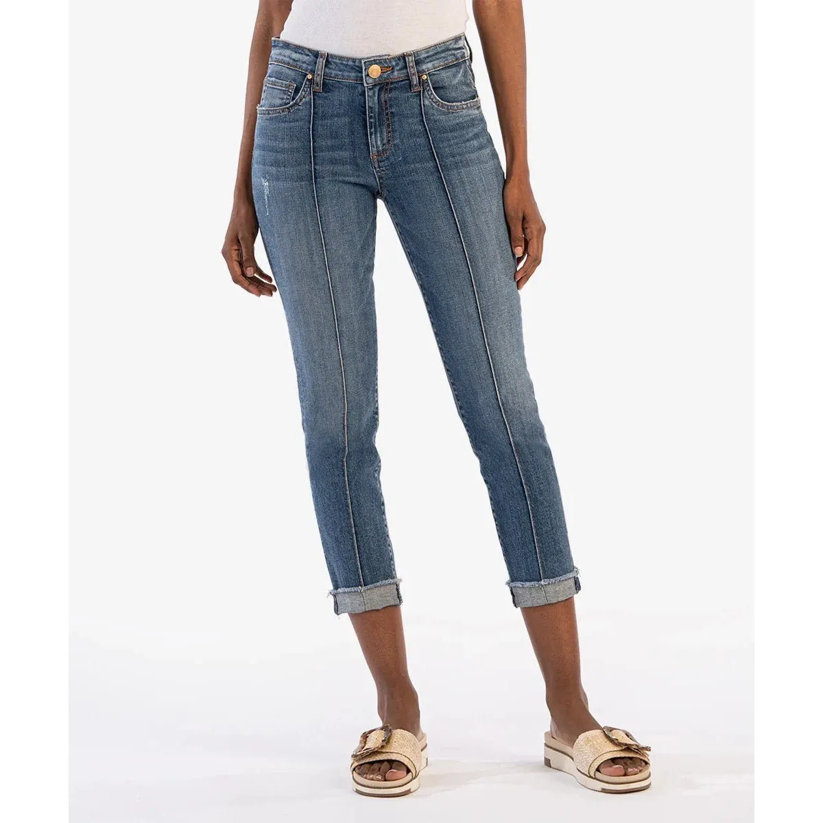 Kut Amy Crop Straight Leg Jeans