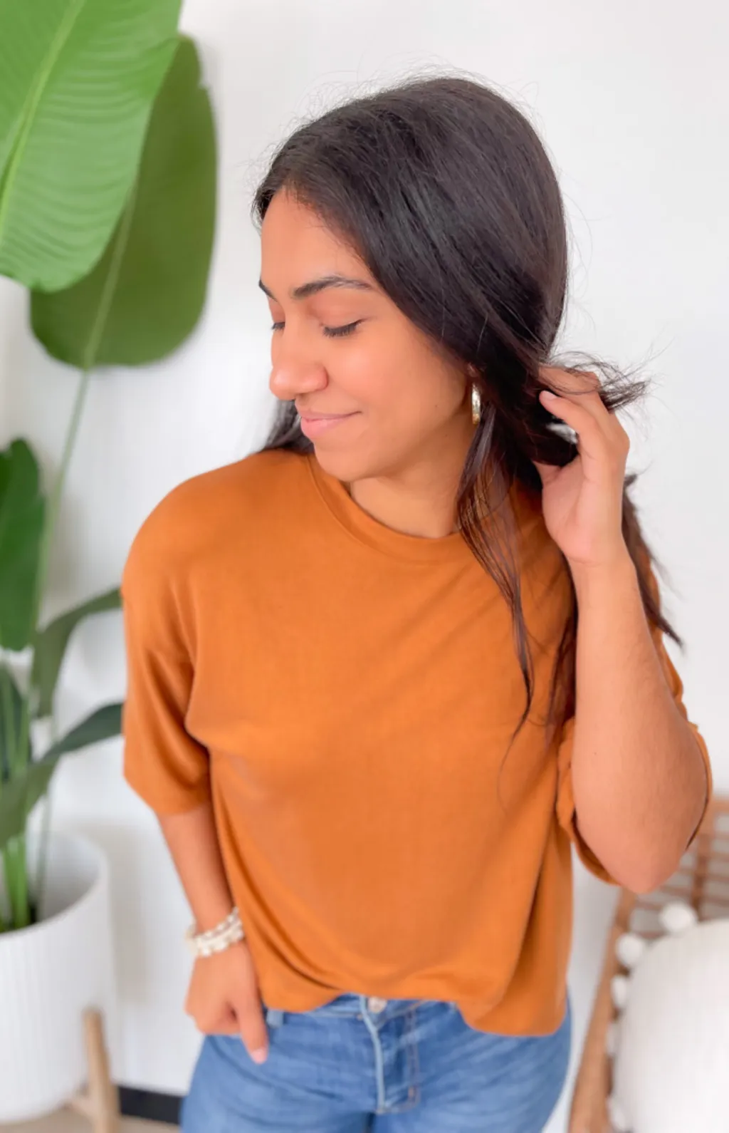 Lainey Relaxed Rust Tee