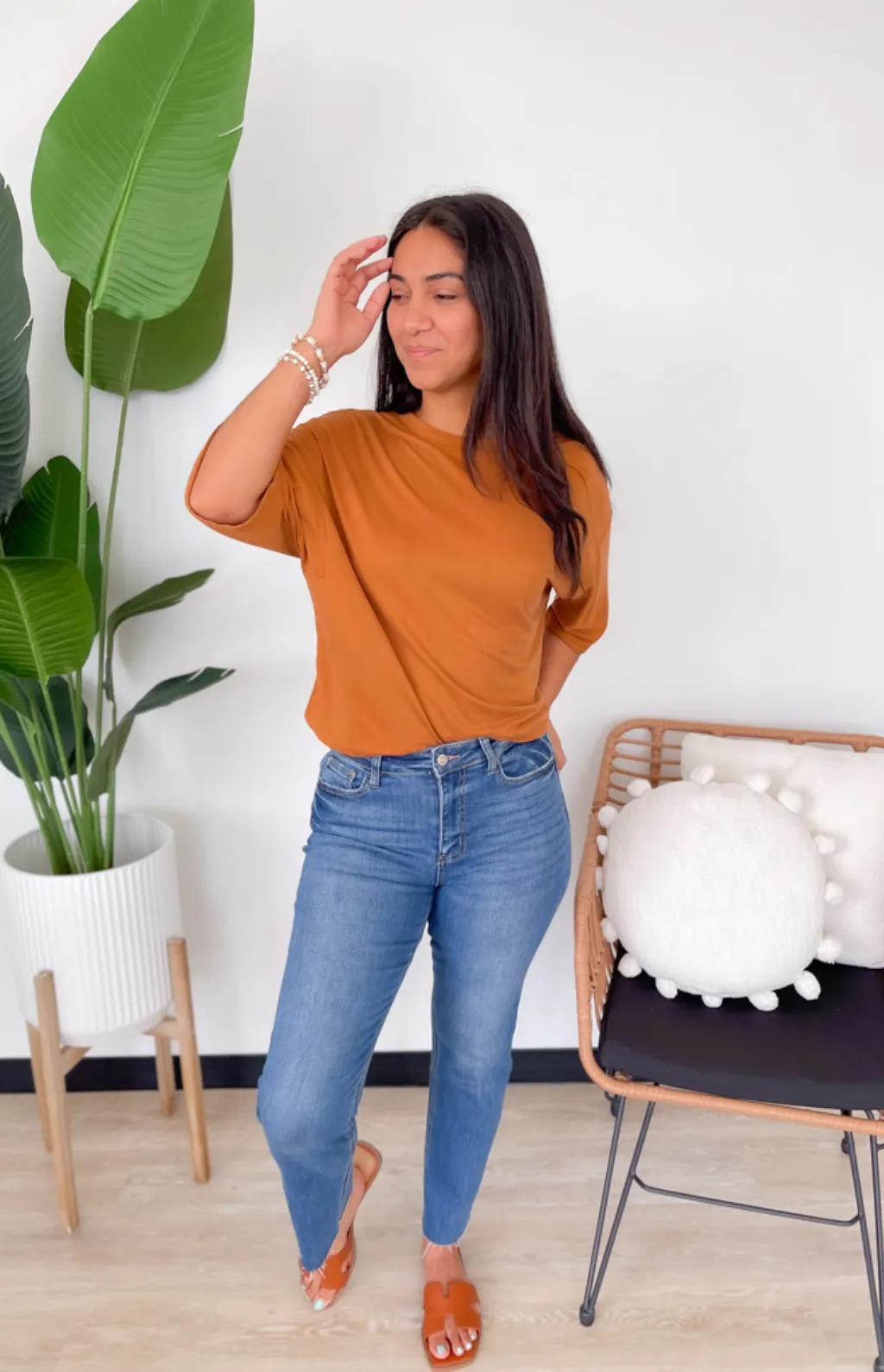 Lainey Relaxed Rust Tee