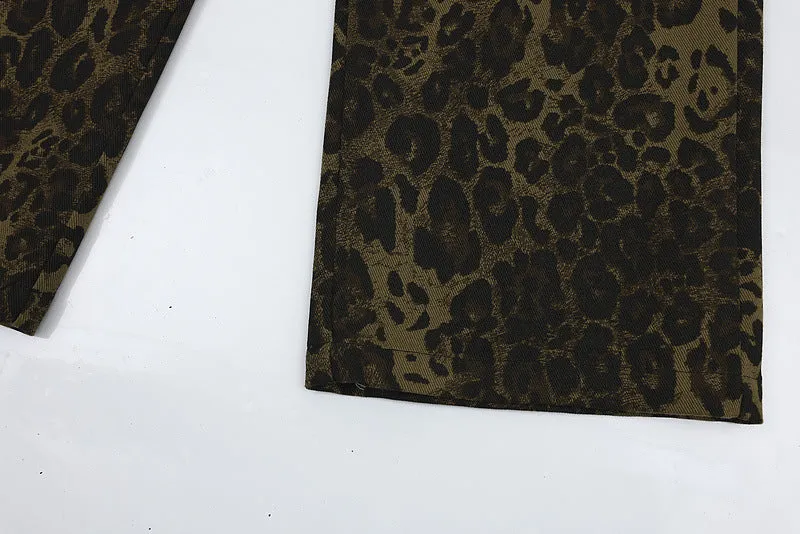 Leopard | Loose Drawstring Jeans