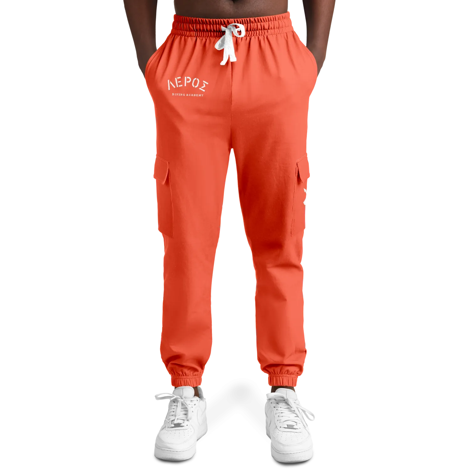 Leros Diving Academy 1991 Cargo Joggers Orange Unisex