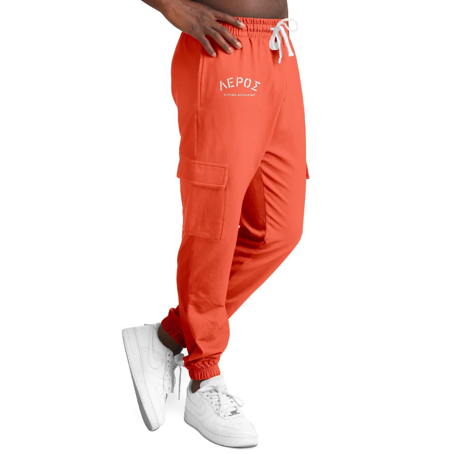 Leros Diving Academy 1991 Cargo Joggers Orange Unisex