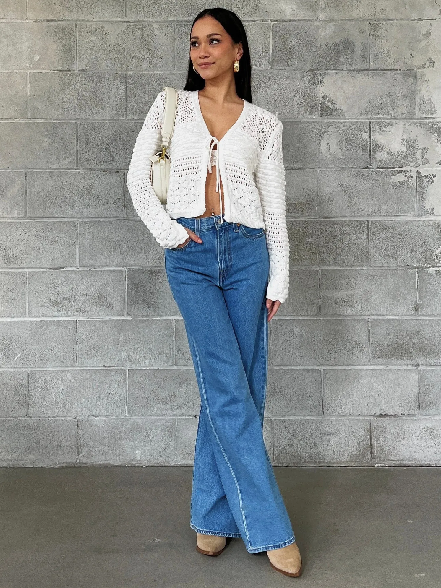 LEVI'S Ribcage Full Length Wide Leg Splash Zone