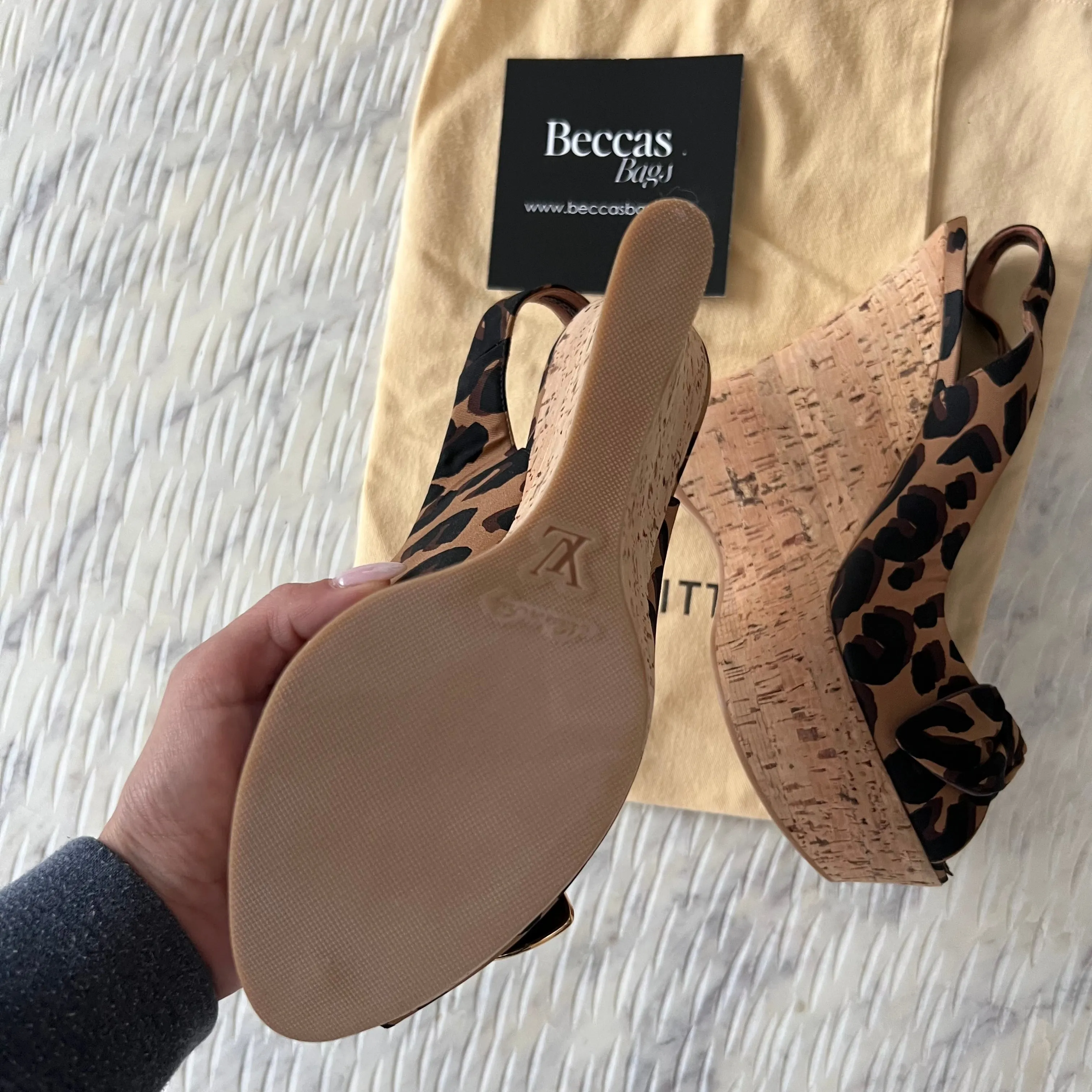 Louis Vuitton Leopard Wedge Heels