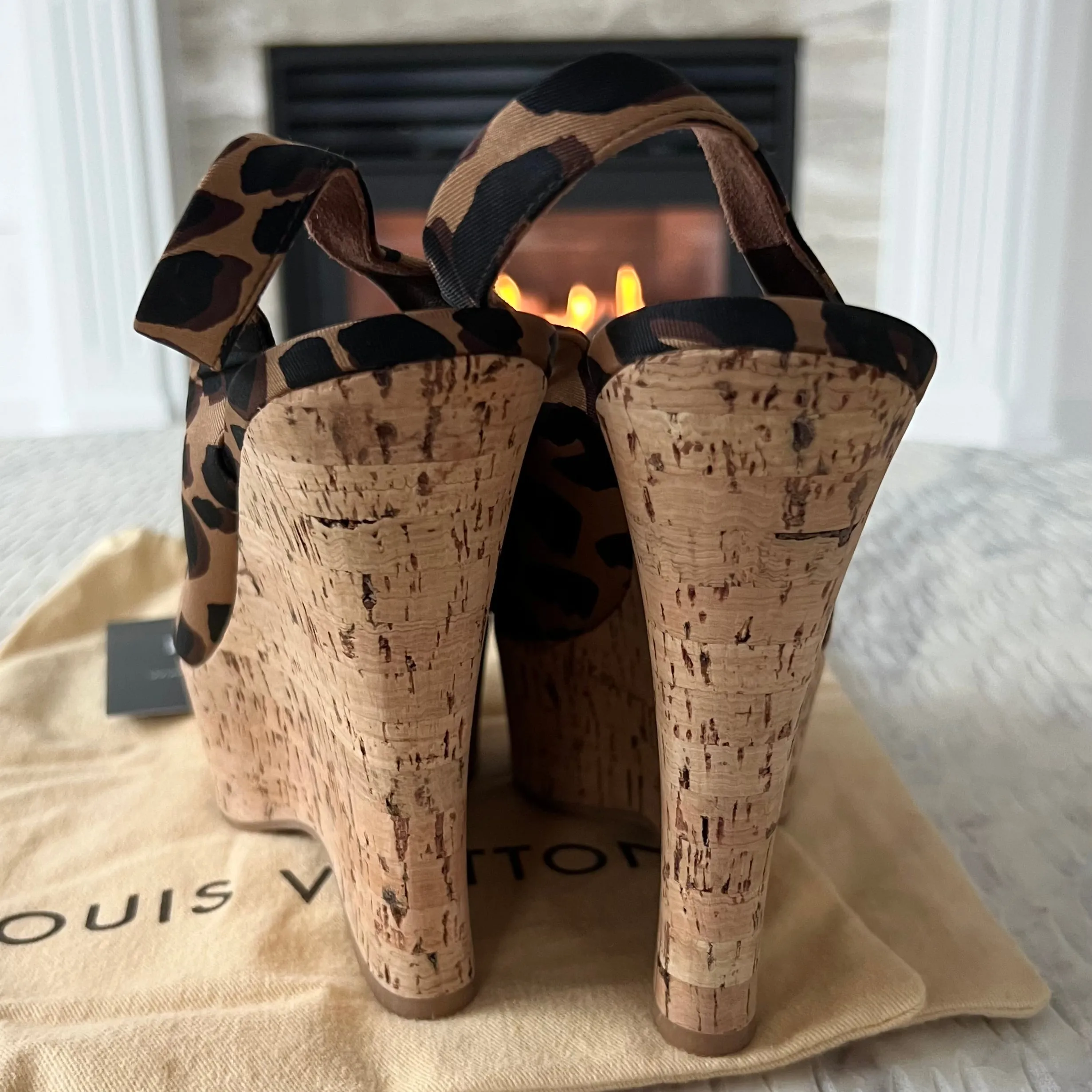 Louis Vuitton Leopard Wedge Heels