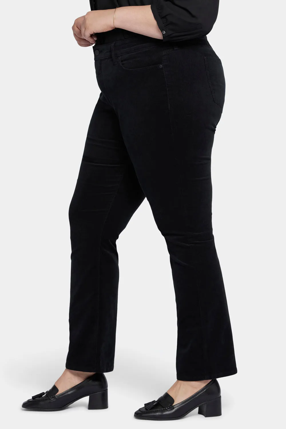 Marilyn Straight Pants In Plus Size - Black