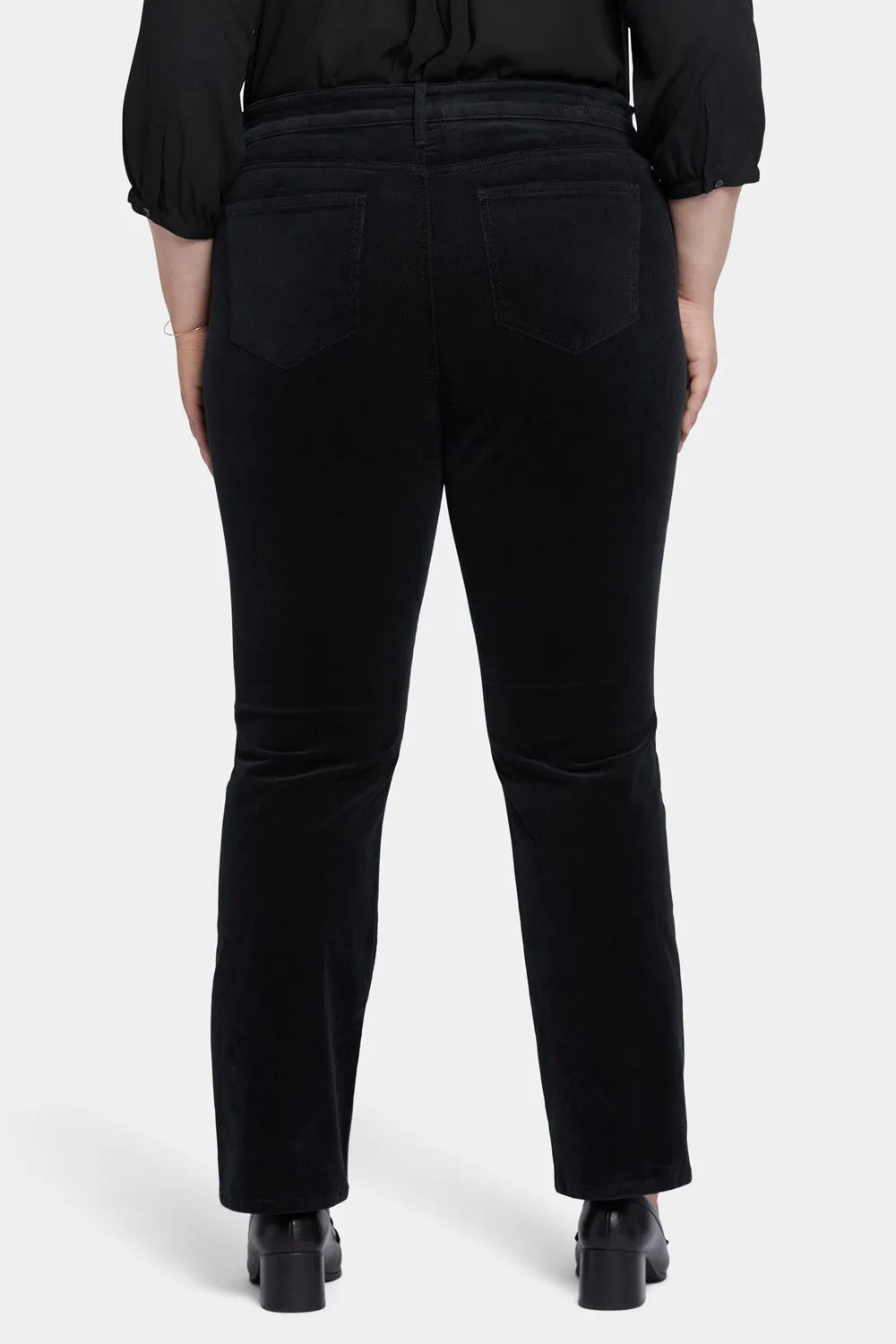 Marilyn Straight Pants In Plus Size - Black