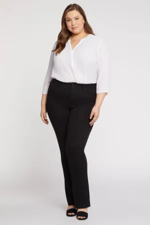 Marilyn Straight Pants In Plus Size - Black