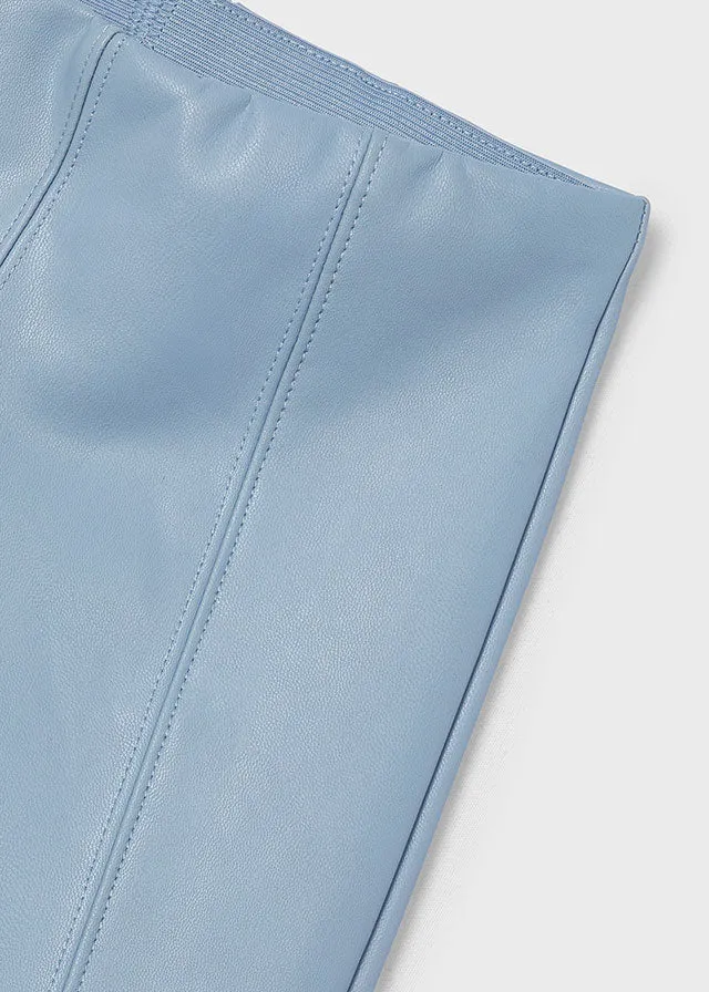 Mayoral 4701 035 - Sky Blue Leather Leggings