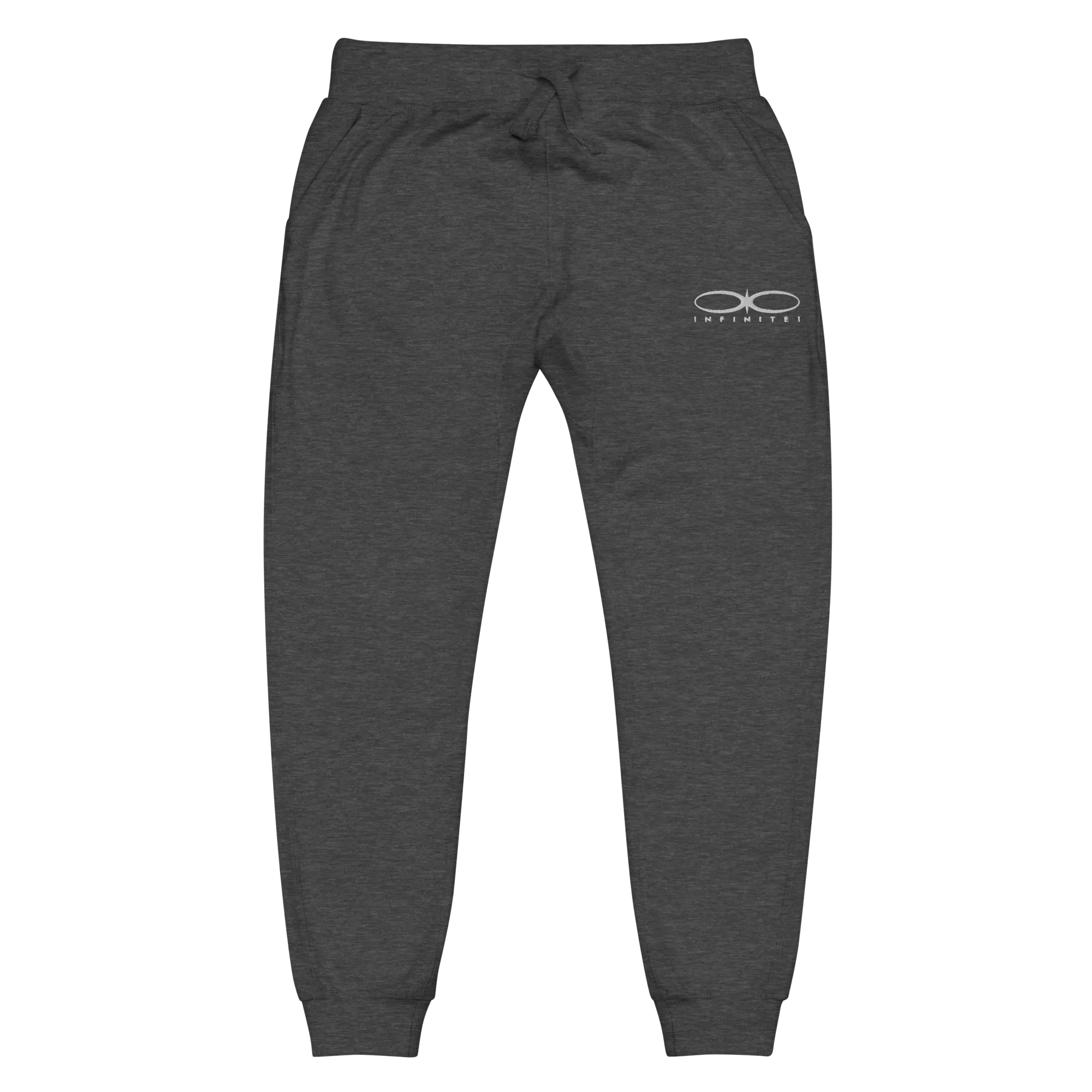 Men's Embroidered Logo Charcoal Heather Fleece Sweatpants