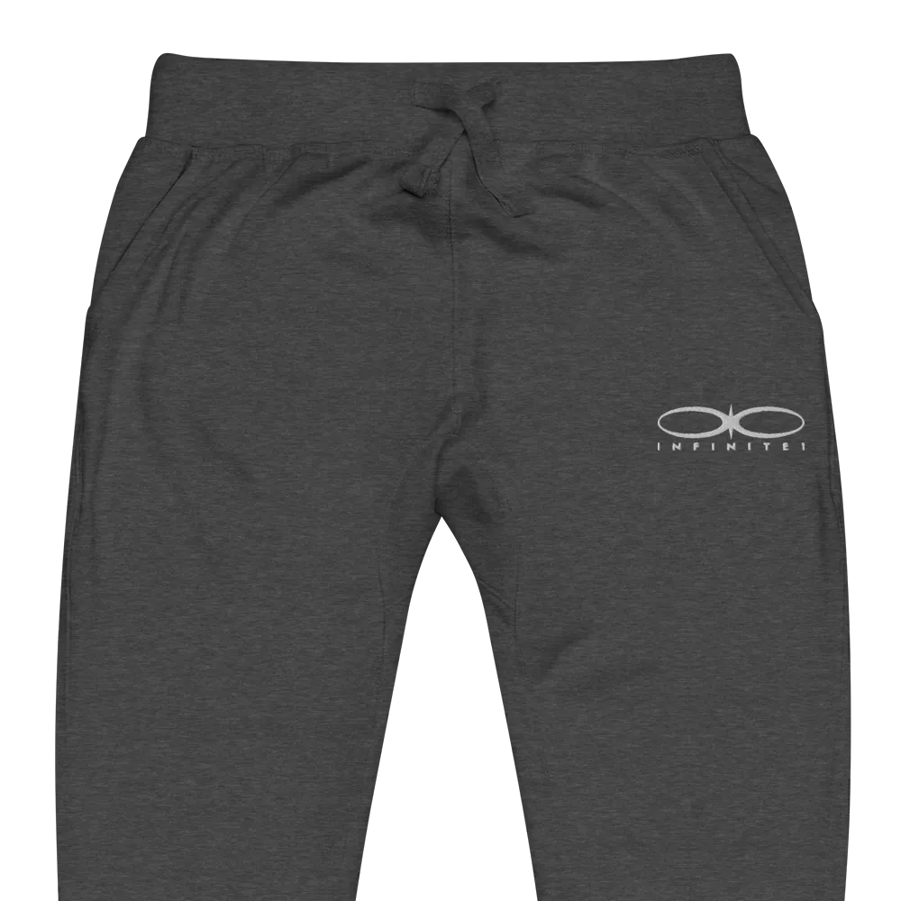 Men's Embroidered Logo Charcoal Heather Fleece Sweatpants