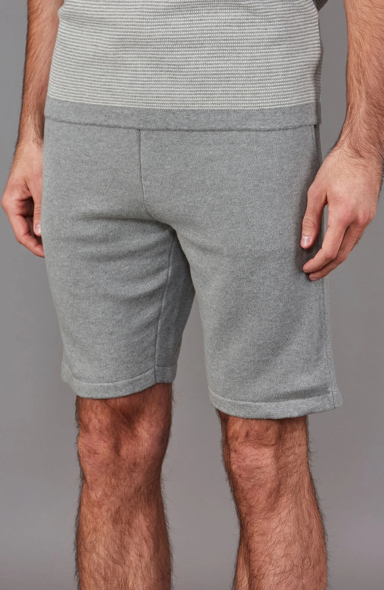 Mens Midweight Cotton Knitted Shorts