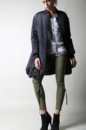 Olive Distressed Wash Jeggings