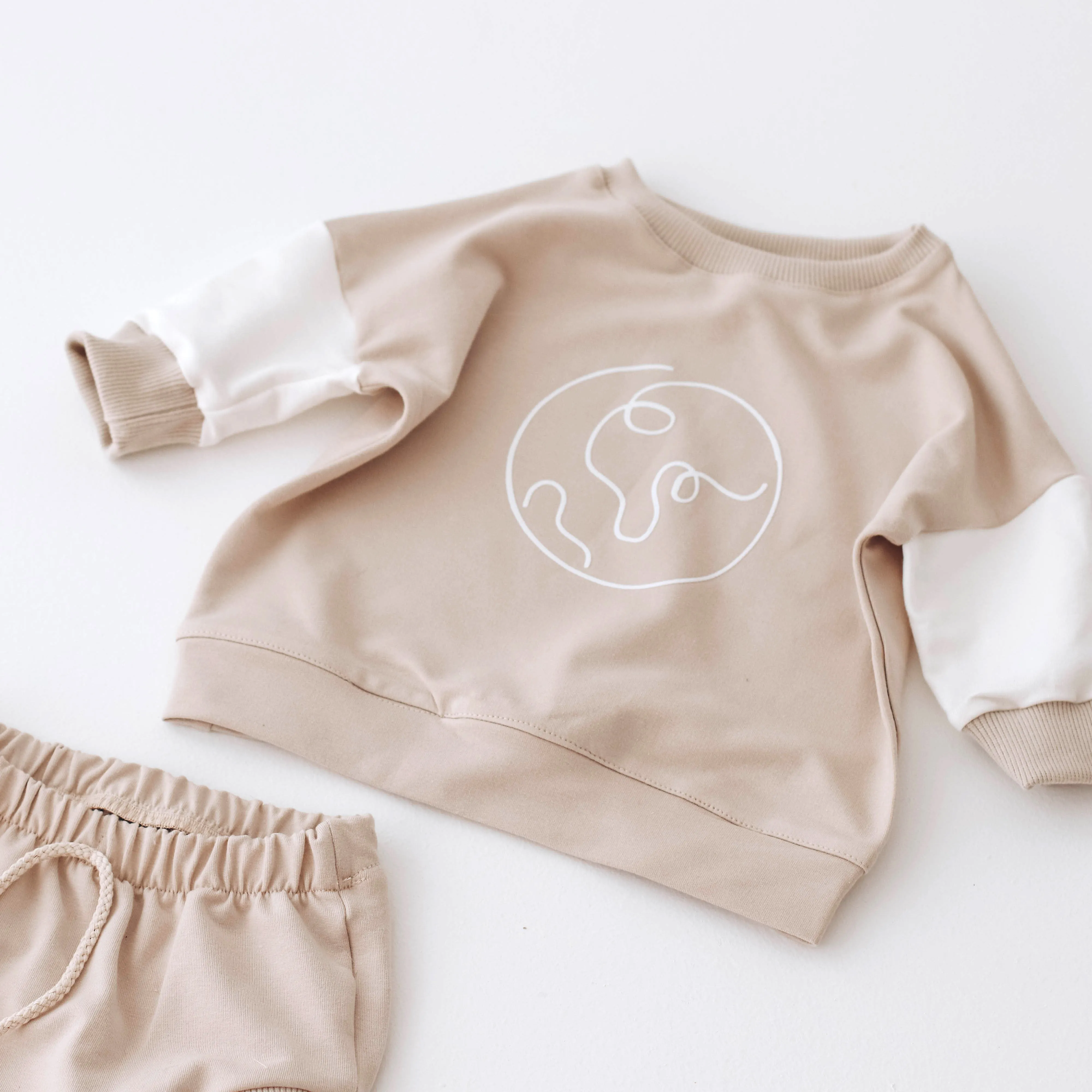 Our Planet Beige and Vanilla Sweatshirt