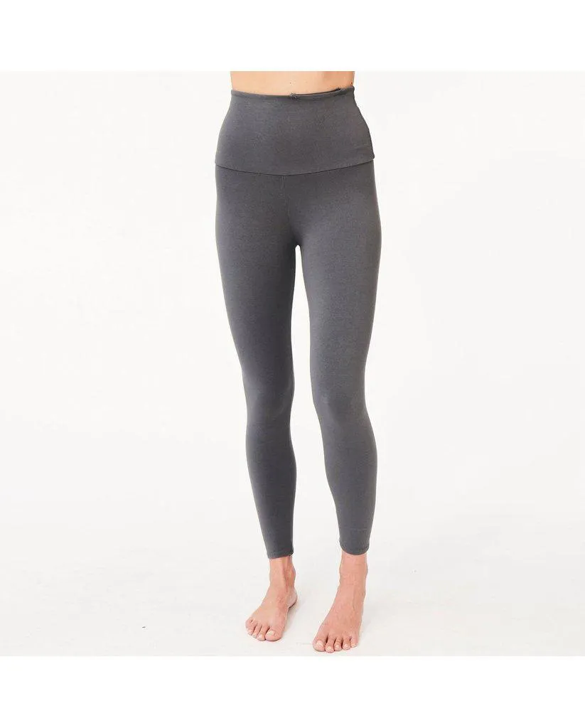 Pocket High Waist Organic Cotton Leggings - Slate Grey *FINAL SALE*