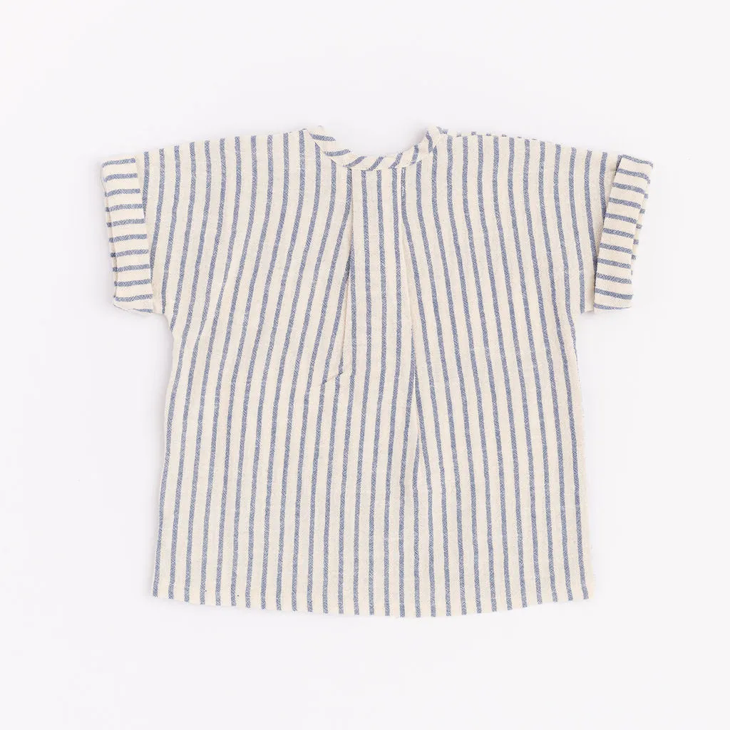 Popover Shirt in Lake Stripe