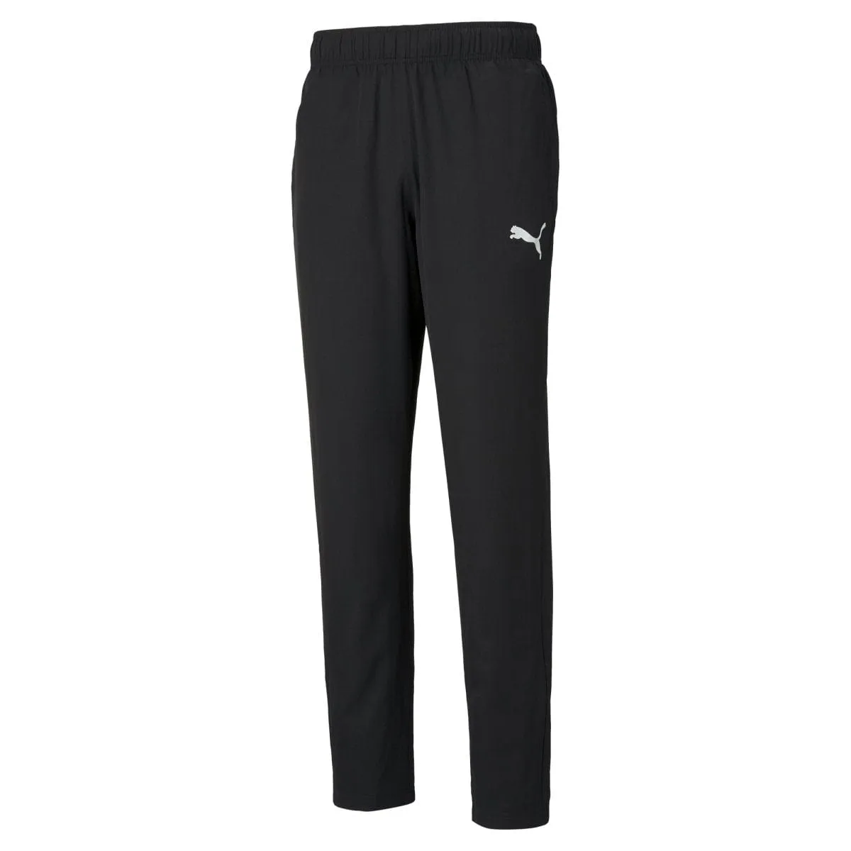 PUMA MEN'S ACTIVE WOVEN BLACK TRACKPANTS