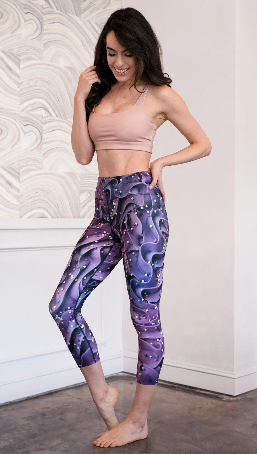 Purple Frosting - Triathlon Capri Leggings - CUSTOM ORDER