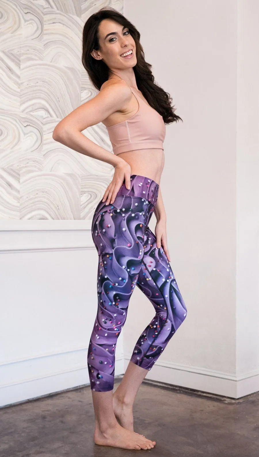 Purple Frosting - Triathlon Capri Leggings - CUSTOM ORDER