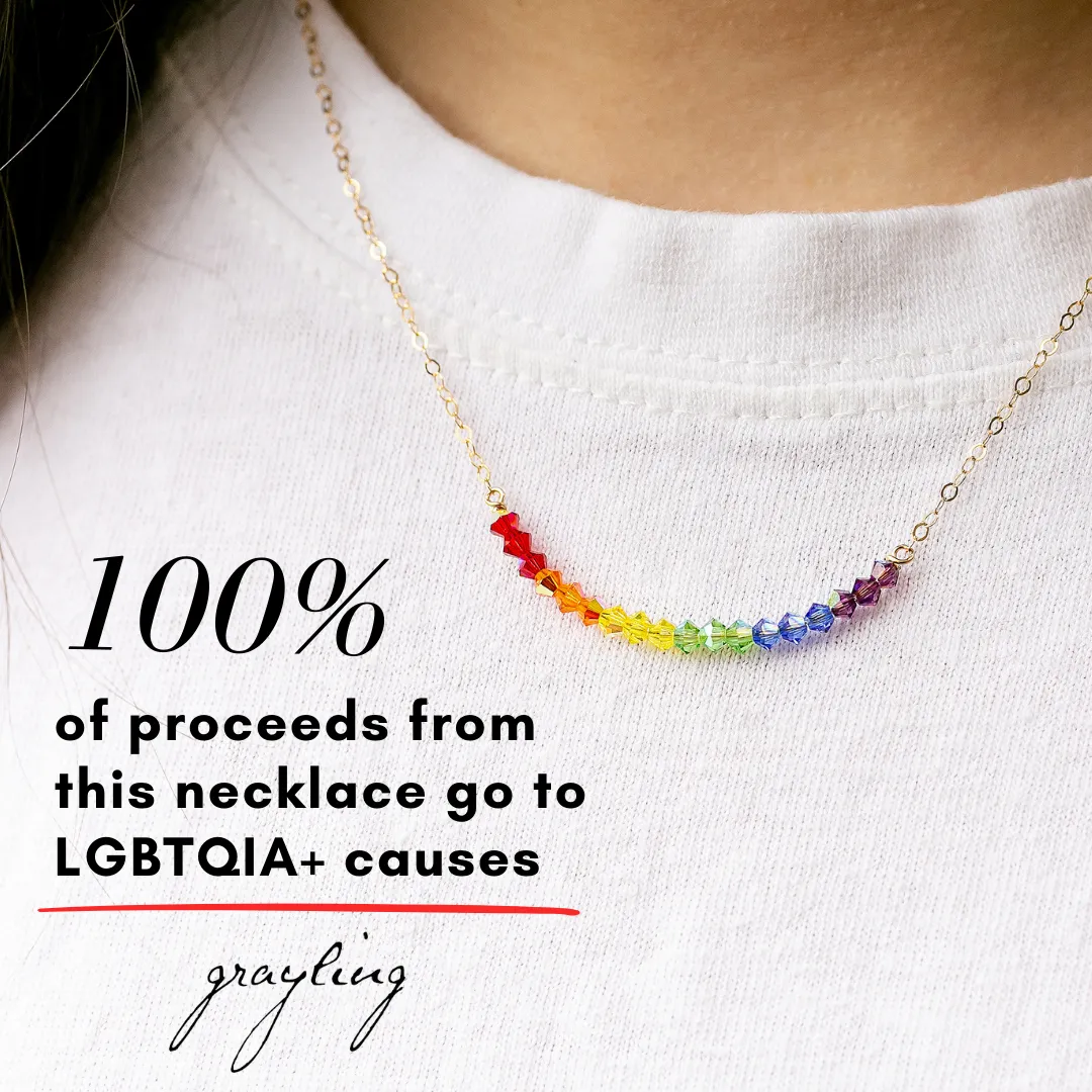 Rainbow Necklace - Benefits LGBTQIA  Causes