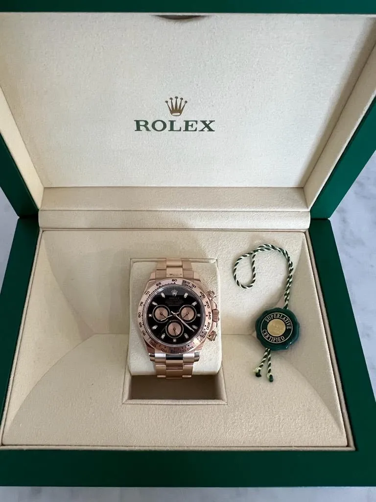 Rolex Daytona Rose Gold Black Dial 116505