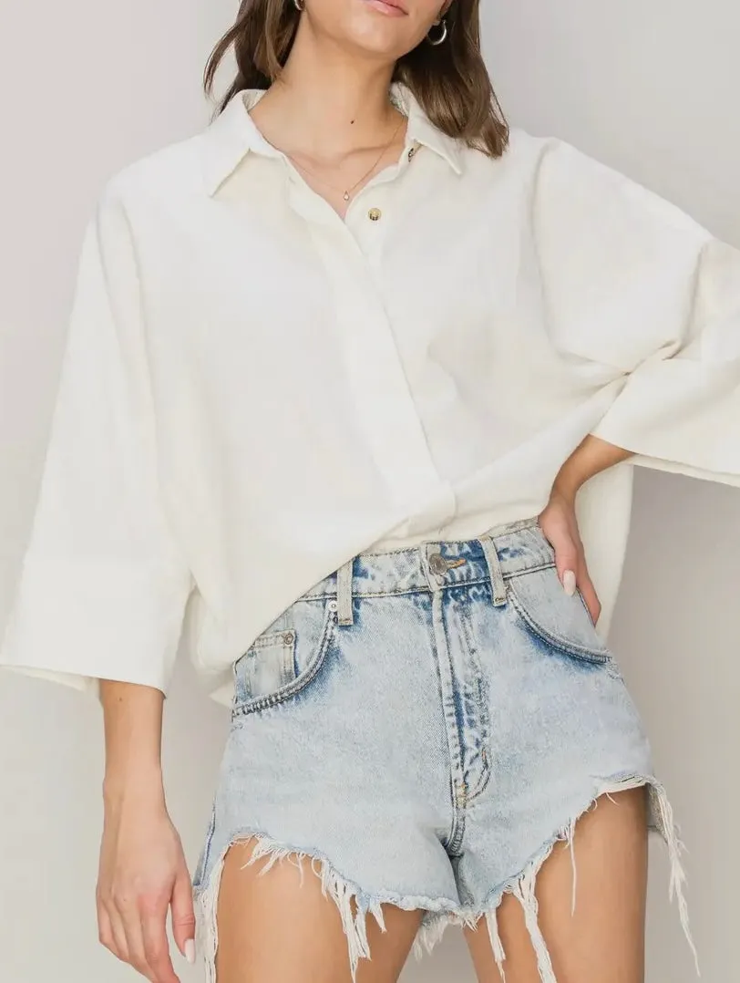 Save It For Later Linen Inspired Top