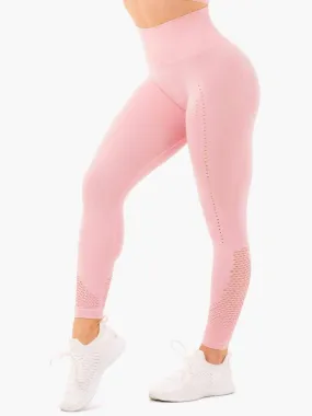 SEAMLESS STAPLES LEGGINGS BABY PINK MARL