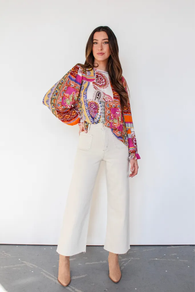 Sipping Sangria Paisley Blouse