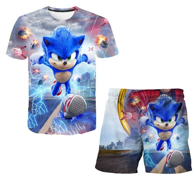 Sonic t shirt and shorts set