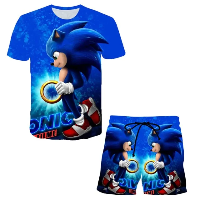 Sonic t shirt and shorts set