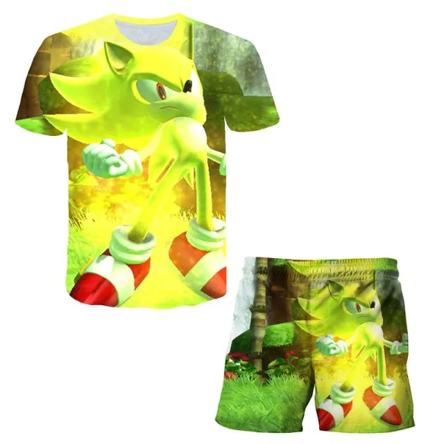 Sonic t shirt and shorts set