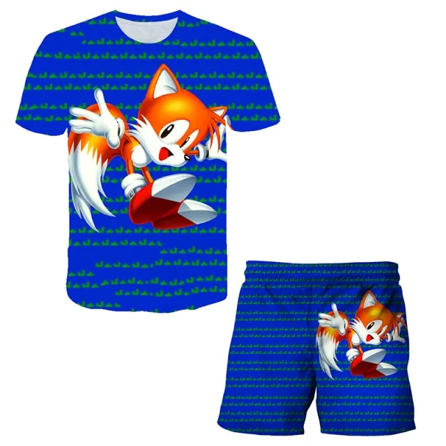 Sonic t shirt and shorts set