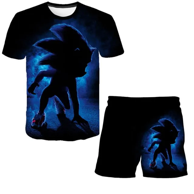 Sonic t shirt and shorts set