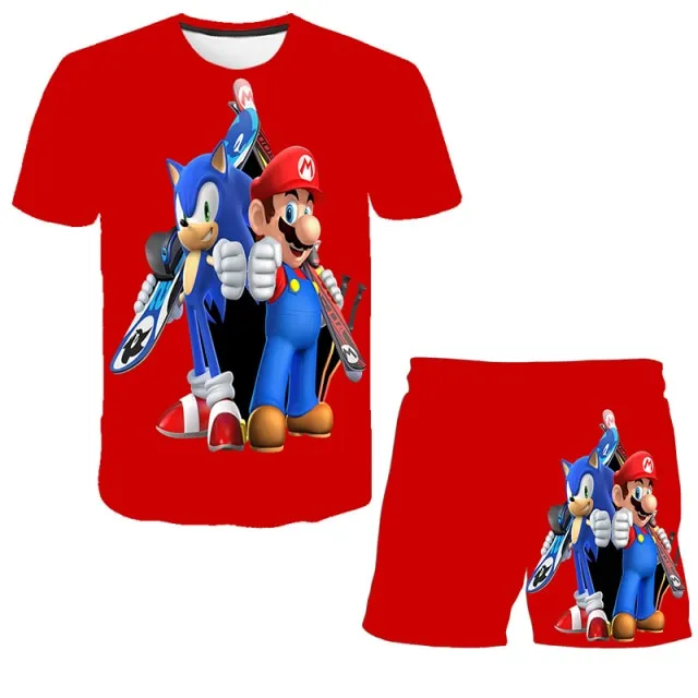 Sonic t shirt and shorts set