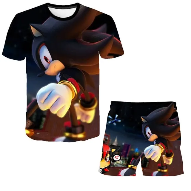 Sonic t shirt and shorts set