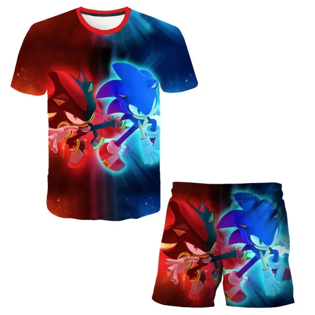 Sonic t shirt and shorts set