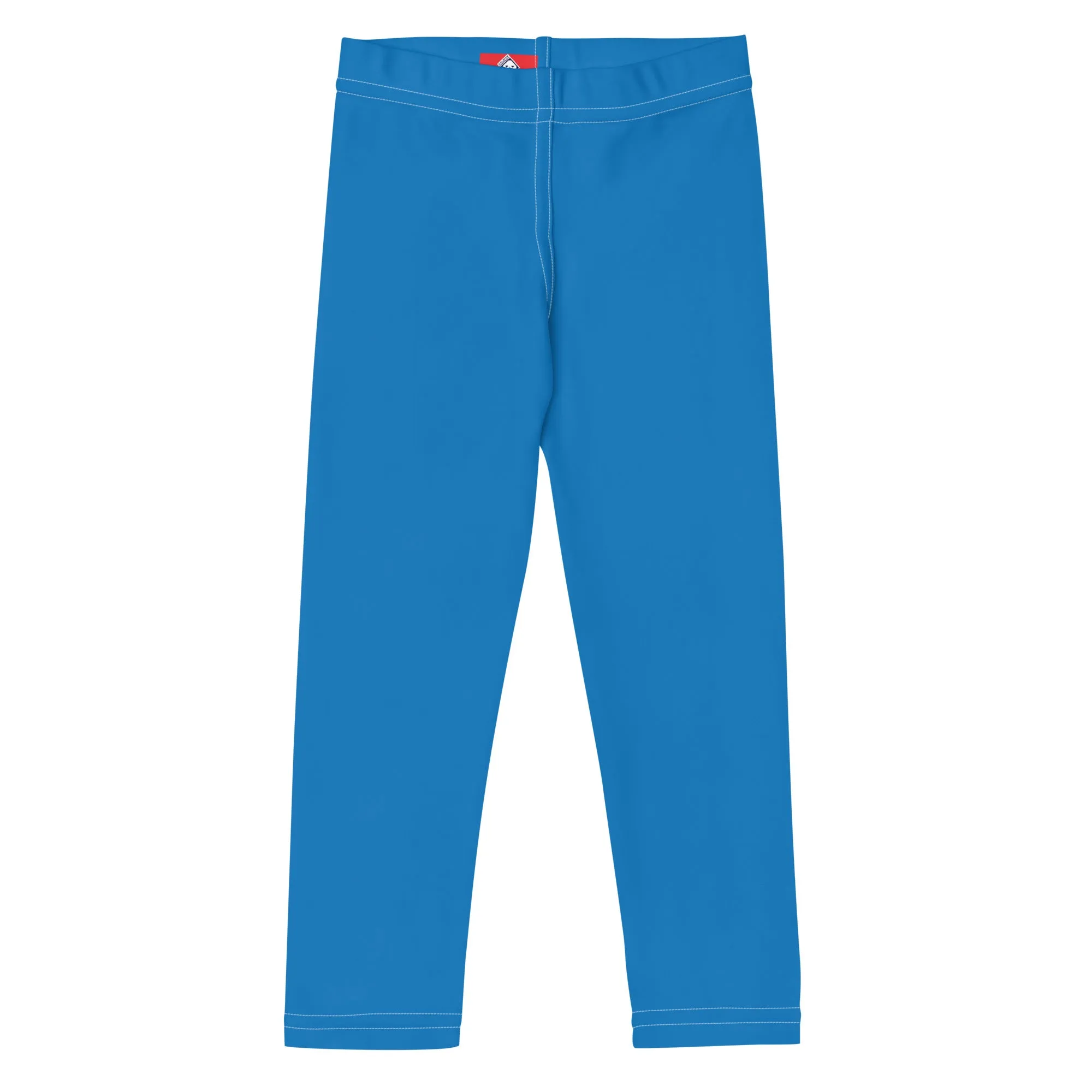 Stay Vibrant: Girls' Solid Color Athletic Leggings - Azul