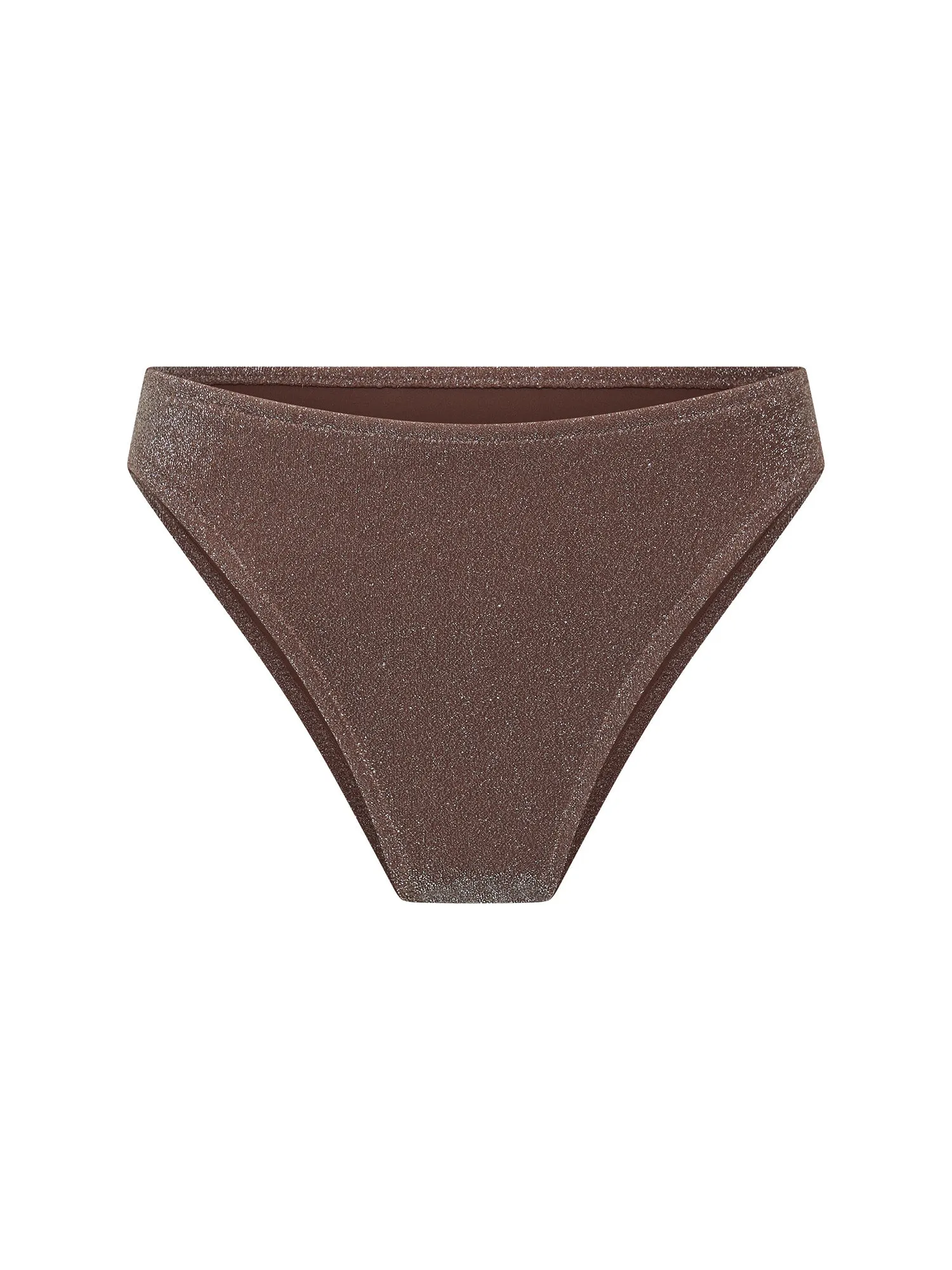 High Absorbency Espresso Shimmer Hi-Leg Cheeky Bottom Swimwear