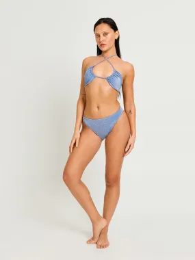 Swimwear Shimmer Multiway Bikini Top Mineral Blue