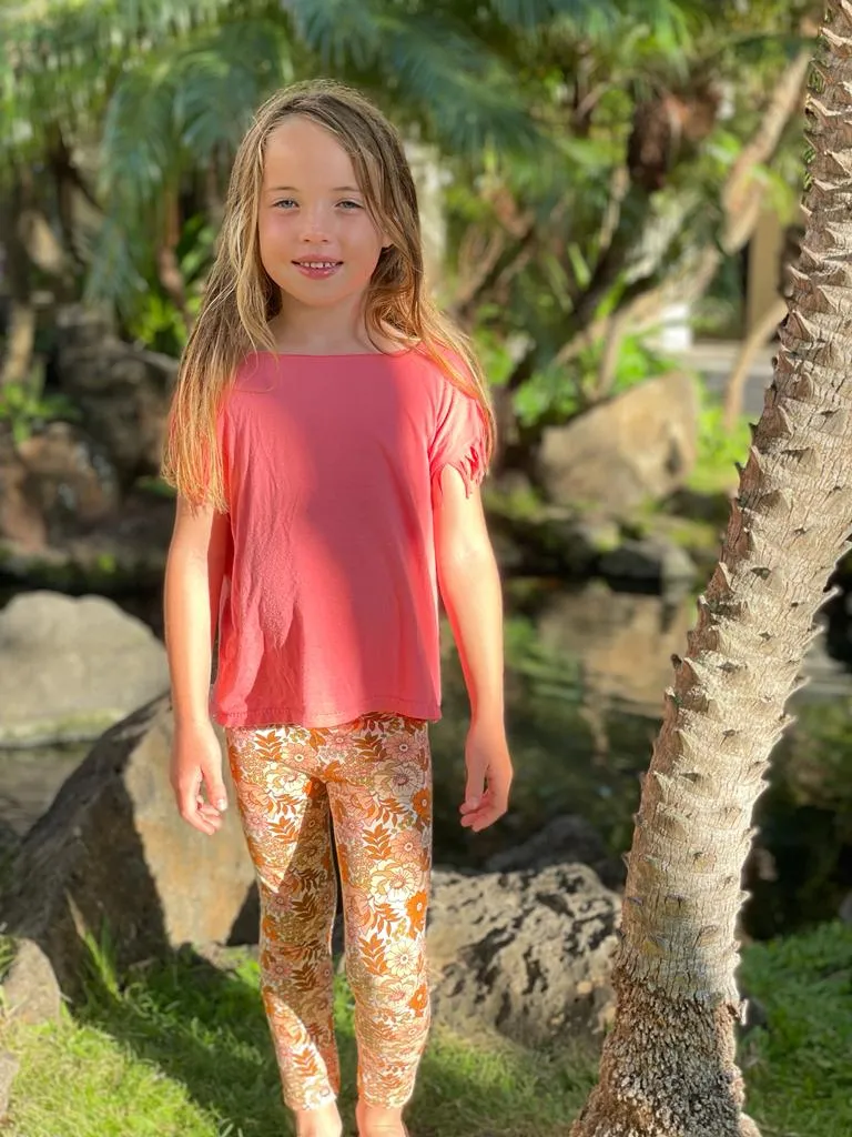 Toddler Girls 70s Floral Print Leggings | Flower Power