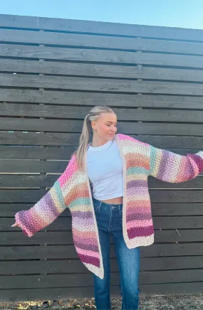 Vivacious Cutie Multicolor Knit Cardigan