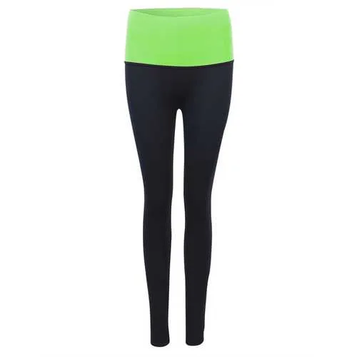 Women High Elastic Shaping Nine Pants Quick-dry Sport Leggings