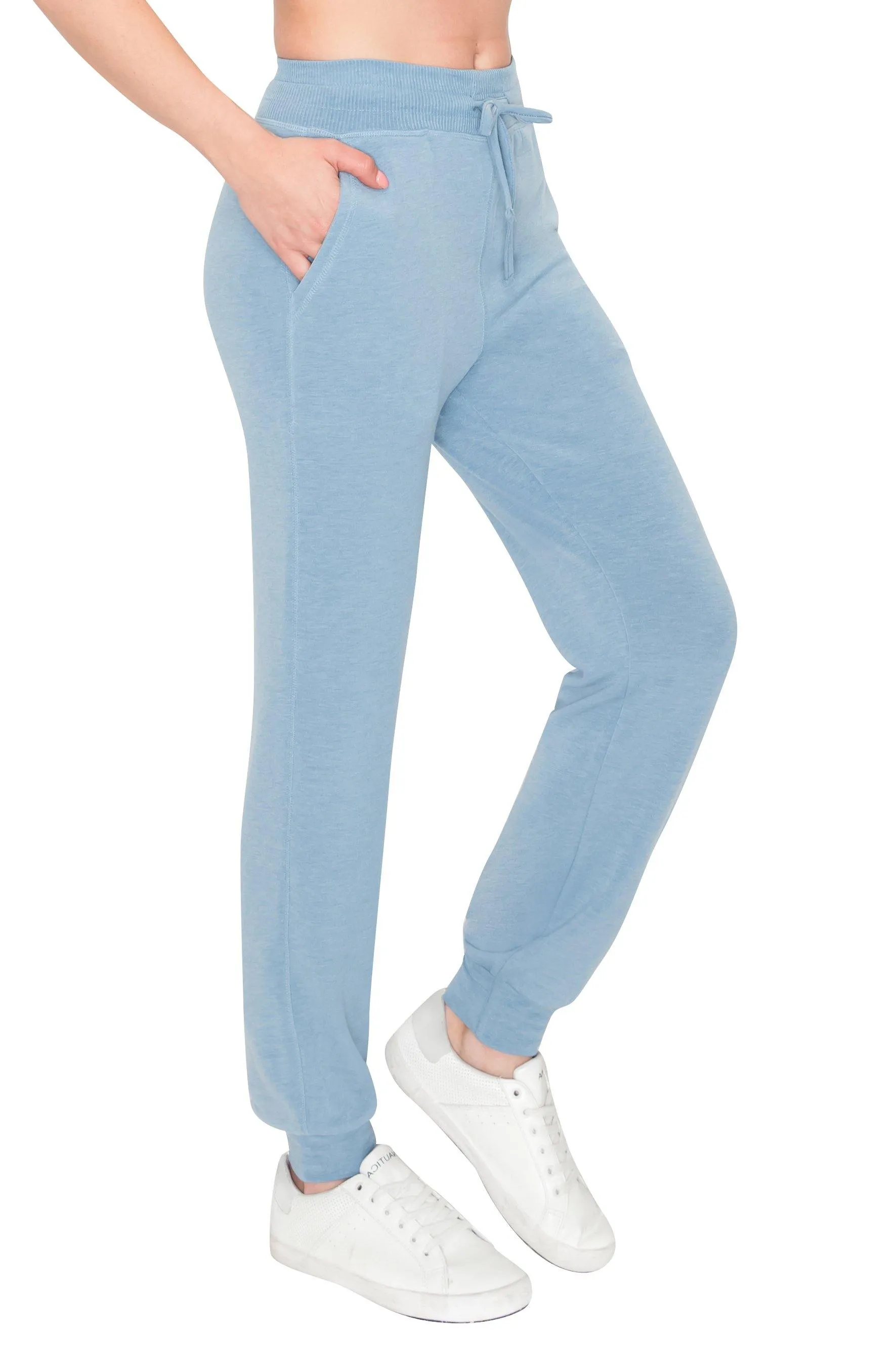 Women's French Terry Joggers - Premium Womens Sweatpants for Casual Athleisure Pants