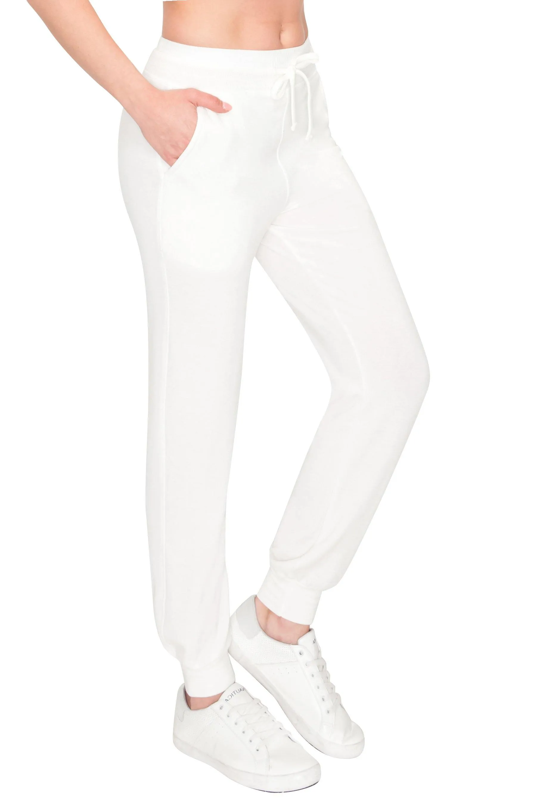 Women's French Terry Joggers - Premium Womens Sweatpants for Casual Athleisure Pants