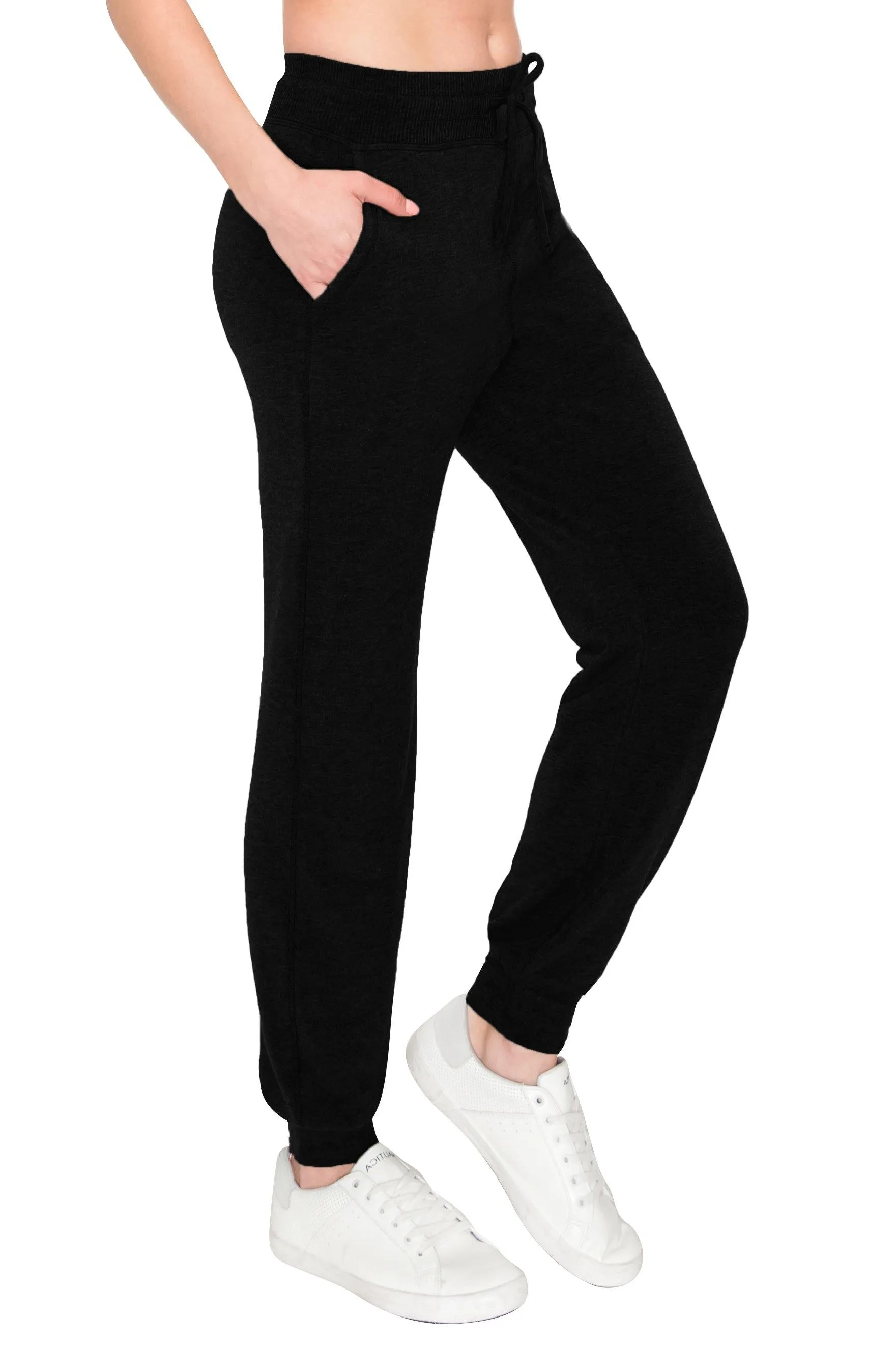 Women's French Terry Joggers - Premium Womens Sweatpants for Casual Athleisure Pants