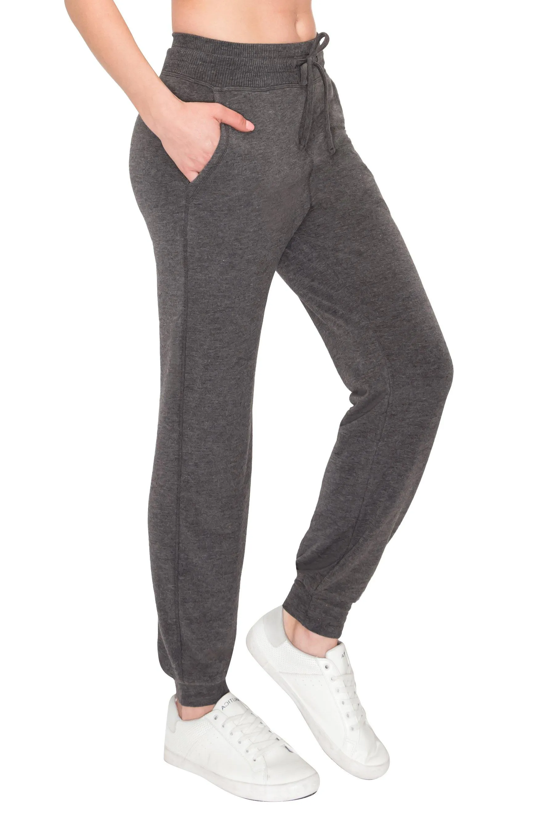 Women's French Terry Joggers - Premium Womens Sweatpants for Casual Athleisure Pants