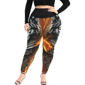 Women's High Waist Leggings(Plus Size)(ModelL45)