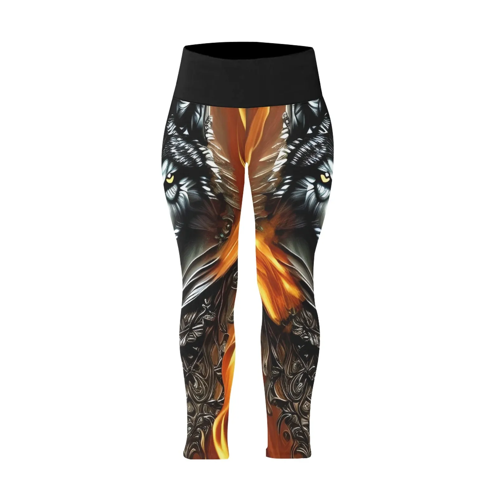 Women's High Waist Leggings(Plus Size)(ModelL45)