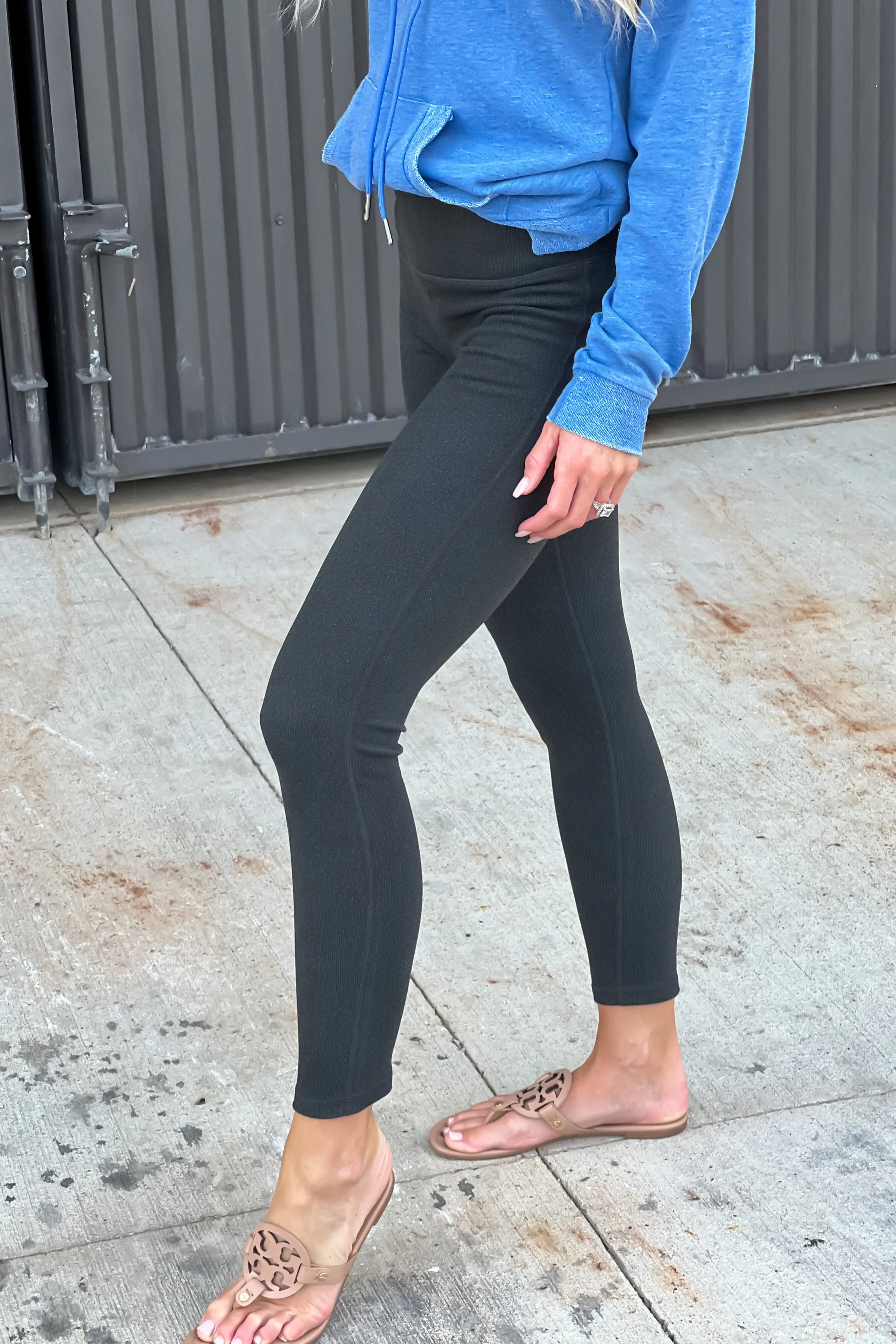 You Got This Brushed High Waist Leggings : Dark Charcoal